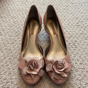 Bandolino size 7.5 blush pink wedges
